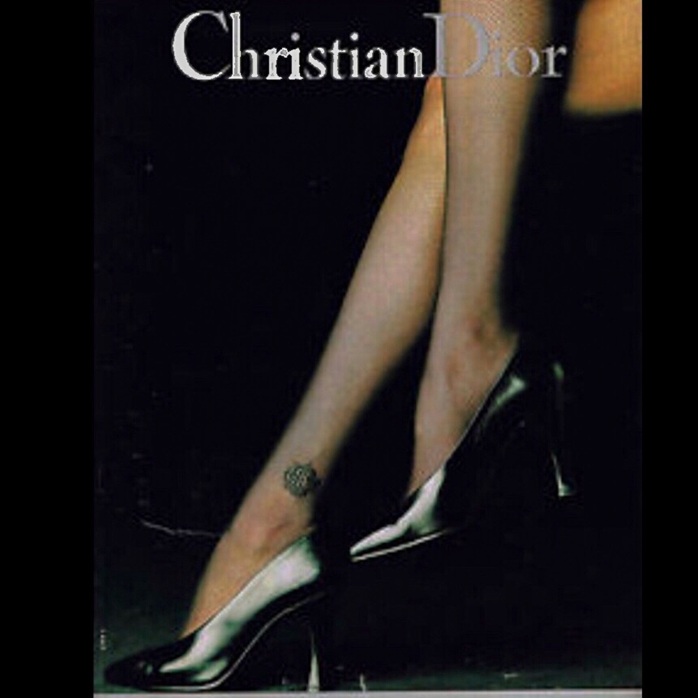 Vintage Dior Boutique Bas Collant Logo Tights Hose